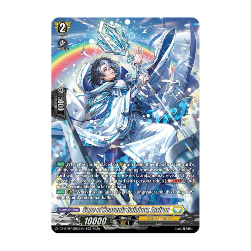Vanguard_TCG_card_DZ-BT07_SR23EN_SR_Sage_of_Heavenly_Rainbow_Luviron_Moon_Fangs_Cerulean_Blaze