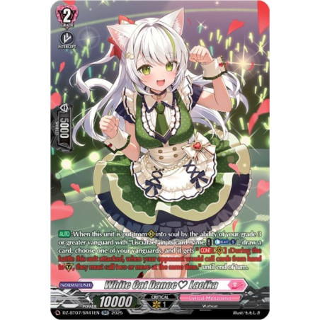 Vanguard_TCG_card_DZ-BT07_SR41EN_SR_White_Cat_Dance?_Lacika_Moon_Fangs_Cerulean_Blaze