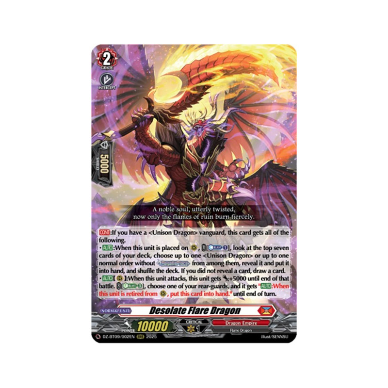 Vanguard_TCG_card_DZ-BT09_002EN_RRR_Desolate_Flare_Dragon_Super_Brave_Detonation