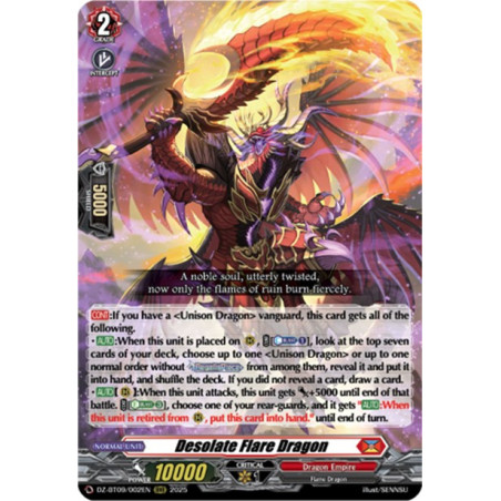 Vanguard_TCG_card_DZ-BT09_002EN_RRR_Desolate_Flare_Dragon_Super_Brave_Detonation