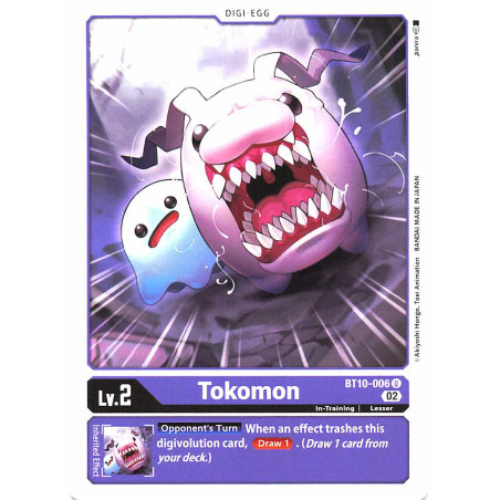 Digimon_TCG_BT10-006_Tokomon_Uncommon_Xros_Encounter_Card_Game