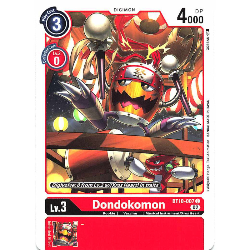 Digimon_TCG_BT10-007_Dondokomon_Uncommon_Xros_Encounter_Card_Game