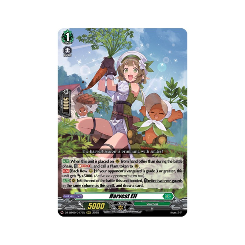 Vanguard_TCG_card_DZ-BT09_017EN_RRR_Harvest_Elf_Super_Brave_Detonation