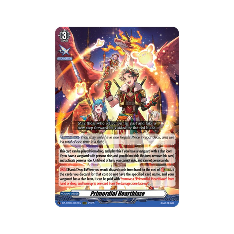 Vanguard_TCG_card_DZ-BT09_018EN_RRR_Primordial_Heartblaze_Super_Brave_Detonation