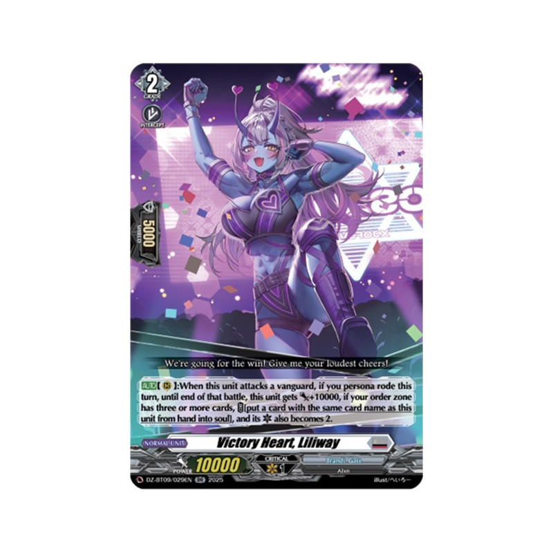Vanguard_TCG_card_DZ-BT09_029EN_RR_Victory_Heart_Liliway_Super_Brave_Detonation