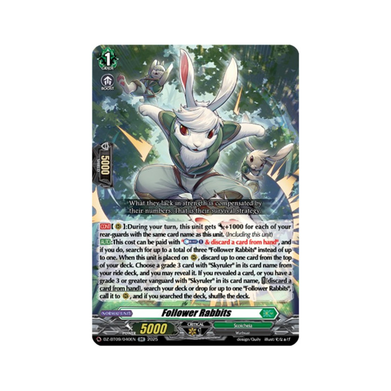 Vanguard_TCG_card_DZ-BT09_040EN_RR_Follower_Rabbits_Super_Brave_Detonation