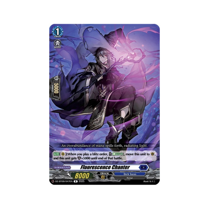 Vanguard_TCG_card_DZ-BT09_047EN_R_Fluorescence_Chanter_Super_Brave_Detonation