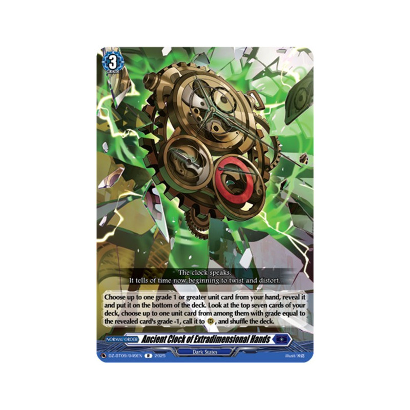 Vanguard_TCG_card_DZ-BT09_049EN_R_Ancient_Clock_of_Extradimensional_Hands_Super_Brave_Detonation