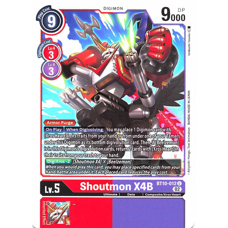 Digimon_TCG_BT10-012_Shoutmon_X4B_Uncommon_Xros_Encounter_Card_Game