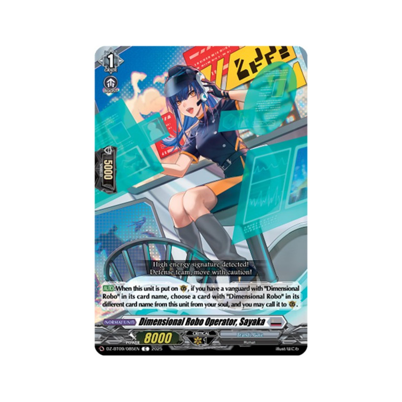 Vanguard_TCG_card_DZ-BT09_085EN_C_Dimensional_Robo_Operator_Sayaka_Super_Brave_Detonation