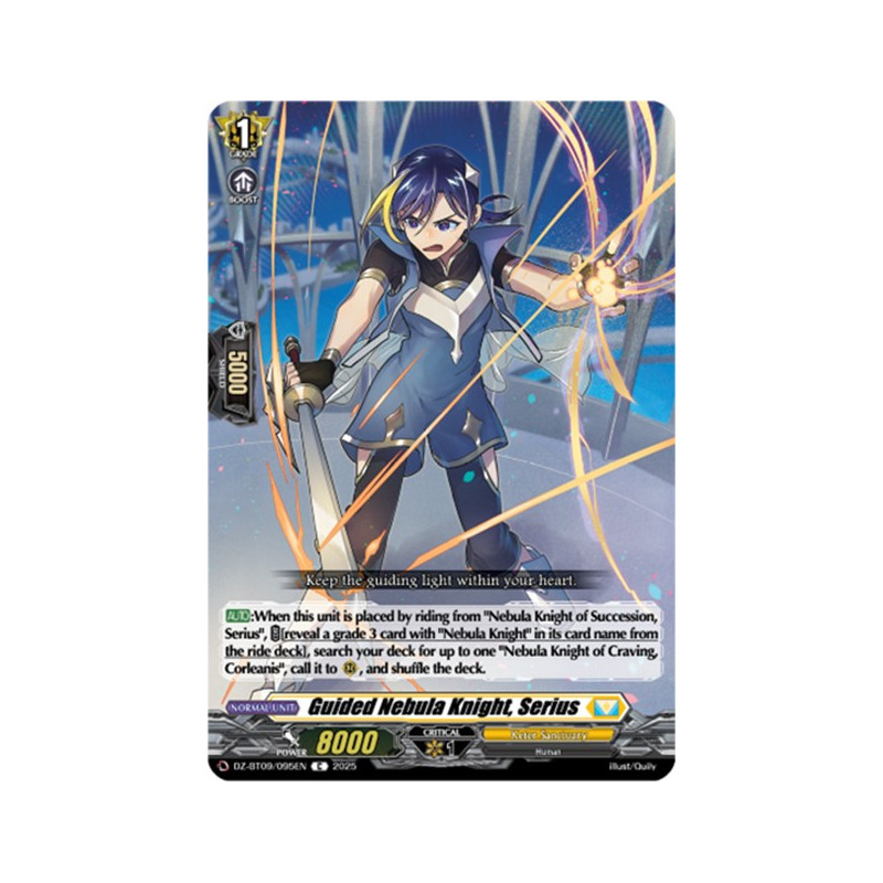 Vanguard_TCG_card_DZ-BT09_095EN_C_Guided_Nebula_Knight_Serius_Super_Brave_Detonation