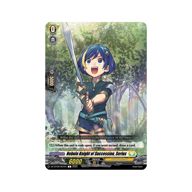 Vanguard_TCG_card_DZ-BT09_097EN_C_Nebula_Knight_of_Succession_Serius_Super_Brave_Detonation