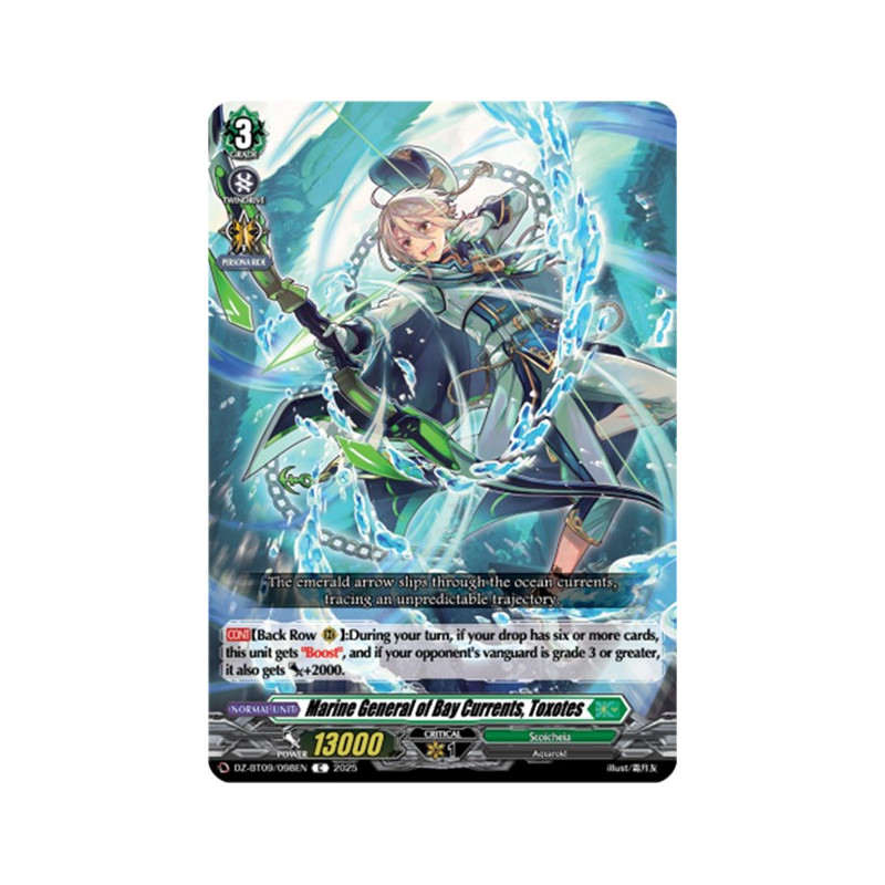 Vanguard_TCG_card_DZ-BT09_098EN_C_Marine_General_of_Bay_Currents_Toxotes_Super_Brave_Detonation