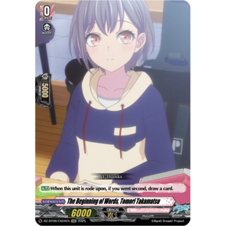 Vanguard_TCG_card_DZ-BT09_EX04EN_EXC_The_Beginning_of_Words_Tomori_Takamatsu_Super_Brave_Detonation