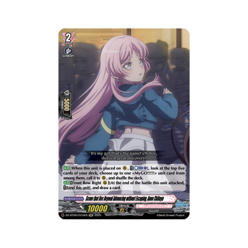 Vanguard_TCG_card_DZ-BT09_EX10EN_EXC_Scene_that_lies_Beyond_Advancing_without_Escaping_Anon_Chihaya_Super_Brave_Detonation