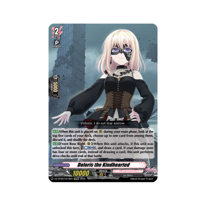 Vanguard_TCG_card_DZ-BT09_EX19EN_EXRRR_Doloris_the_Kindhearted_Super_Brave_Detonation