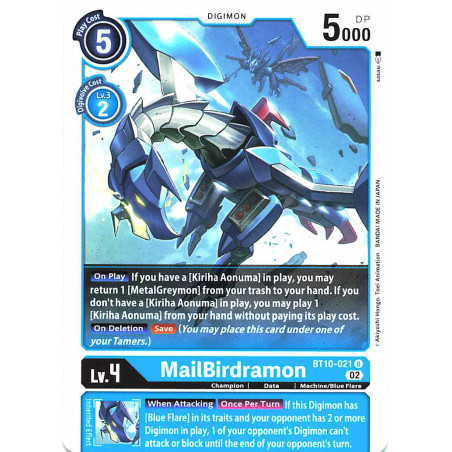 Digimon_TCG_BT10-021_MailBirdamon_Uncommon_Xros_Encounter_Card_Game