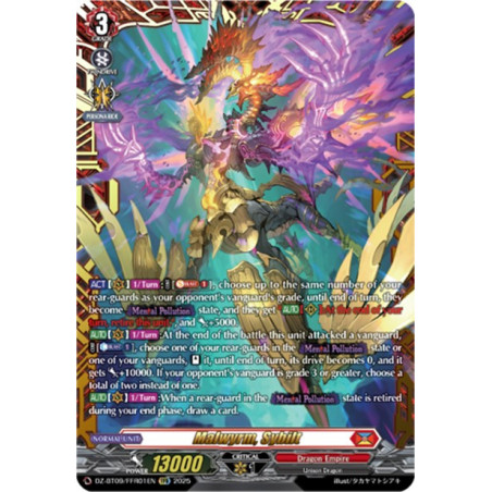 Vanguard_TCG_card_DZ-BT09_FFR01EN_FFR_Malwyrm_Sybilt_Super_Brave_Detonation