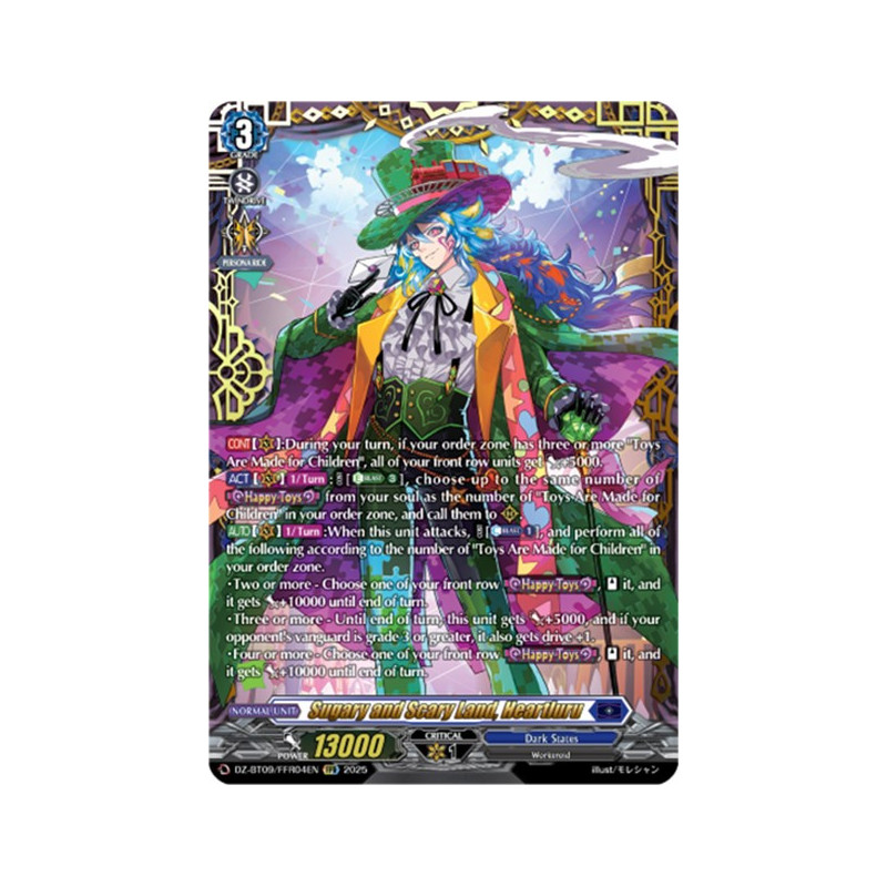Vanguard_TCG_card_DZ-BT09_FFR04EN_FFR_Sugary_and_Scary_Land_Heartluru_Super_Brave_Detonation
