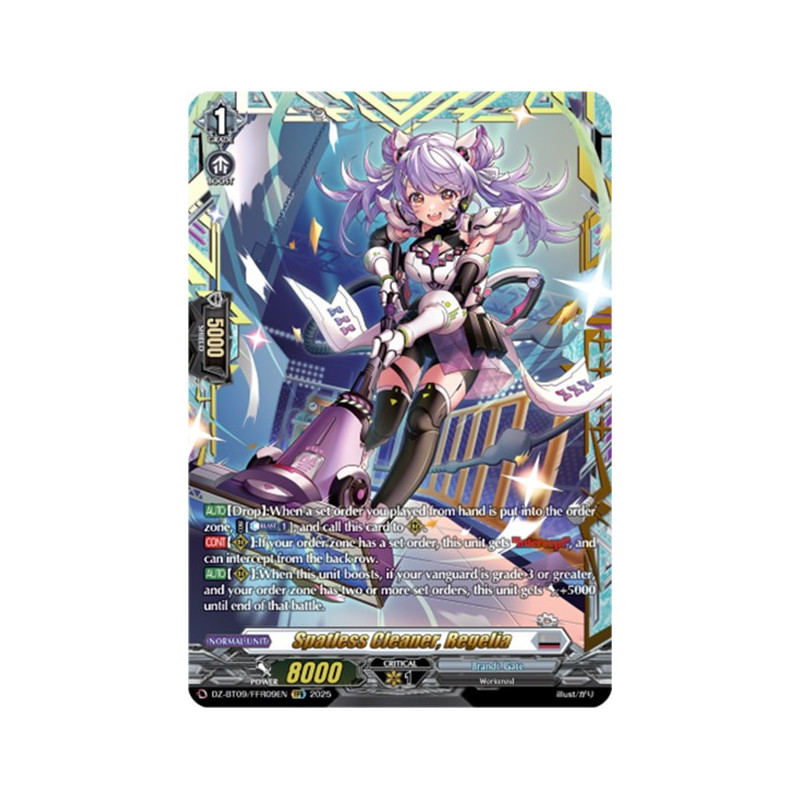 Vanguard_TCG_card_DZ-BT09_FFR09EN_FFR_Spatless_Cleaner_Regelia_Super_Brave_Detonation