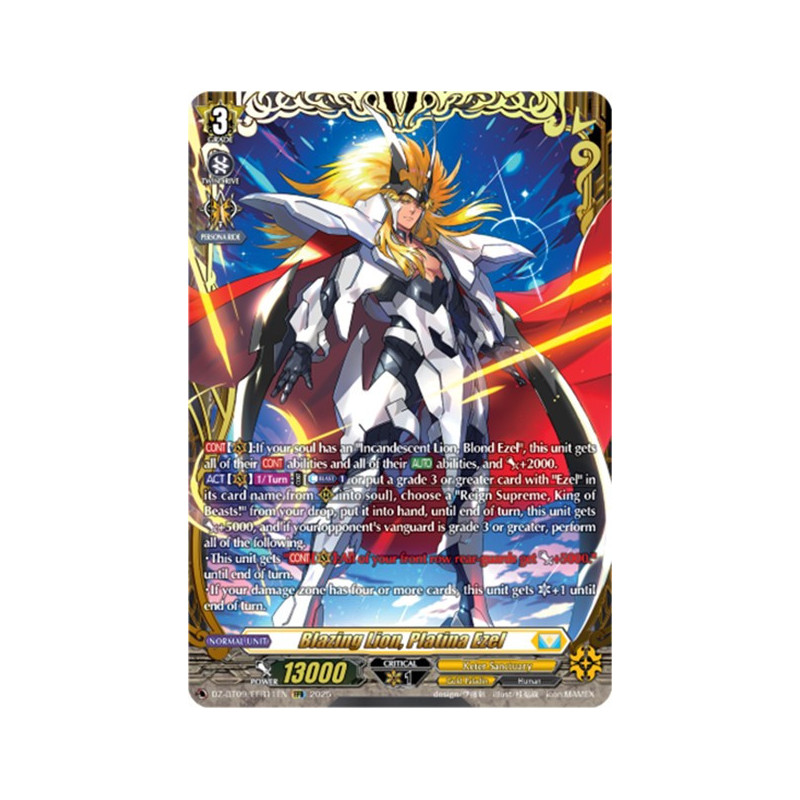 Vanguard_TCG_card_DZ-BT09_FFR11EN_FFR_Blazing_Lion_Platina_Ezel_Super_Brave_Detonation