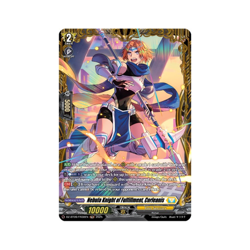 Vanguard_TCG_card_DZ-BT09_FR30EN_FR_Nebula_Knight_of_Fulfillment_Corleanis_Super_Brave_Detonation