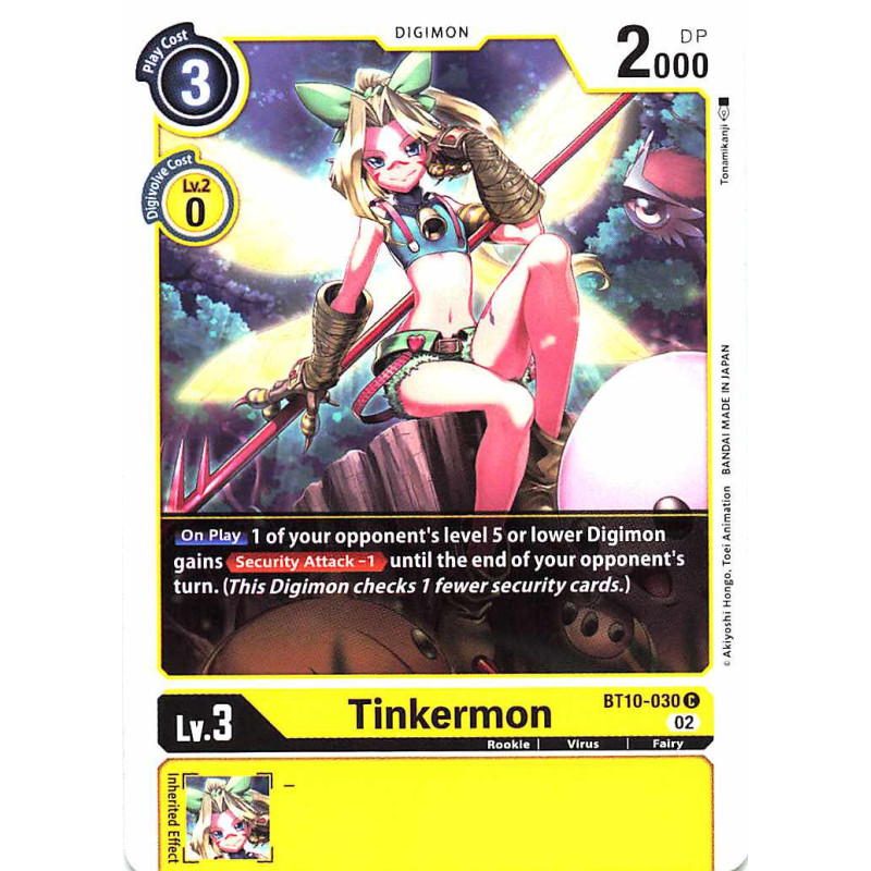 Digimon_TCG_BT10-030_Tinkermon_Common_Xros_Encounter_Card_Game
