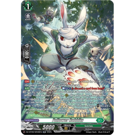 Vanguard_TCG_card_DZ-BT09_SR39EN_SR_Follower_Rabbits_Super_Brave_Detonation