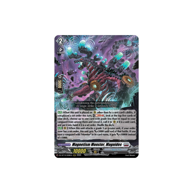Vanguard_TCG_card_DZ-BT10_008EN_RRR_Magnetism_Monster_Magnides_Dragonsoul_Resonance