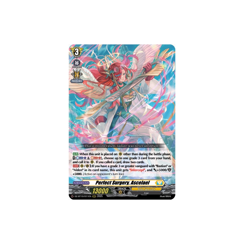 Vanguard_TCG_card_DZ-BT10_011EN_RRR_Perfect_Surgery_Ascelael_Dragonsoul_Resonance