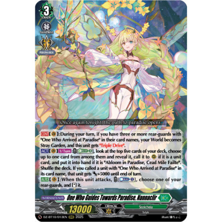 Vanguard_TCG_card_DZ-BT10_013EN_RRR_One_Who_Guides_Towards_Paradise_Nannaclir_Dragonsoul_Resonance