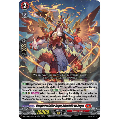 Vanguard_TCG_card_DZ-BT10_021EN_RR_Wrought_Iron_Soldier_Dragon_Indomitable_Axe_Dragon_Dragonsoul_Resonance