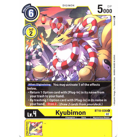 Digimon_TCG_BT10-036_Kyubimon_Common_Xros_Encounter_Card_Game