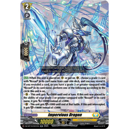 Vanguard_TCG_card_DZ-BT10_031EN_RR_Impervious_Dragon_Dragonsoul_Resonance