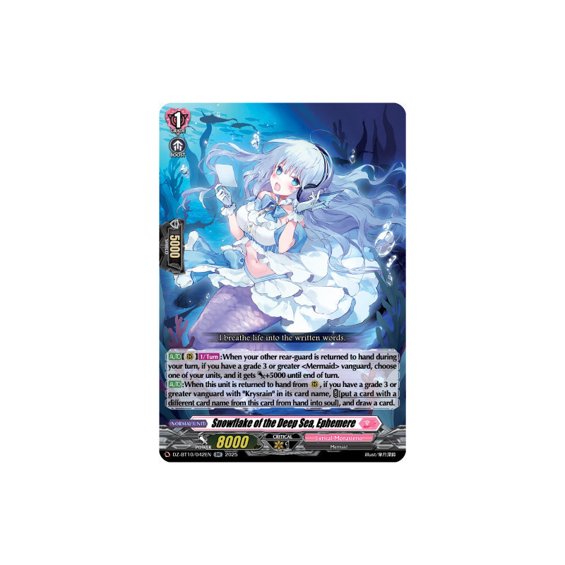 Vanguard_TCG_card_DZ-BT10_042EN_RR_Snowflake_of_the_Deep_Sea_Ephemere_Dragonsoul_Resonance