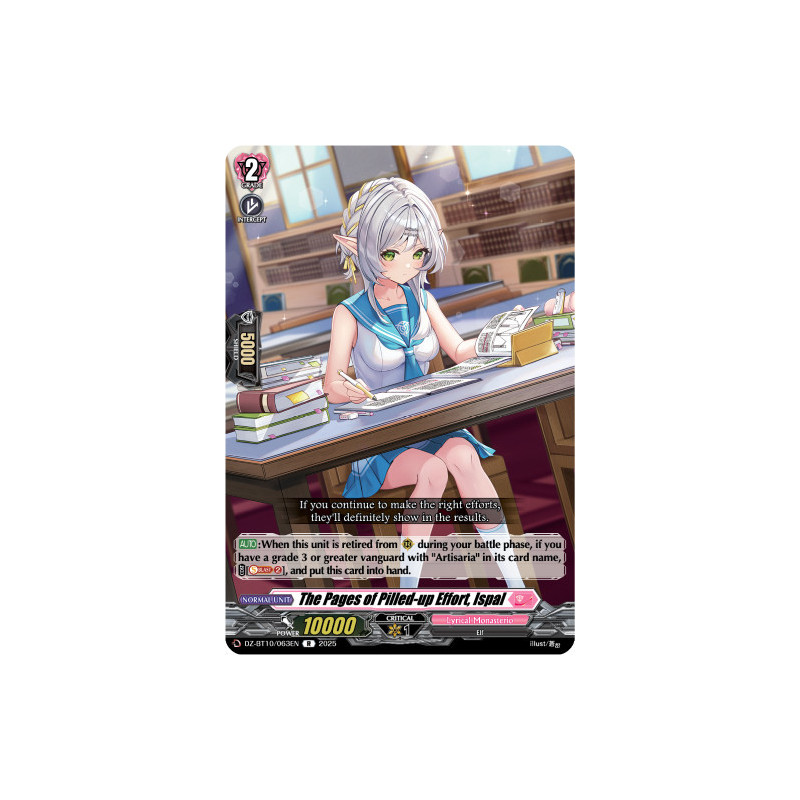 Vanguard_TCG_card_DZ-BT10_063EN_R_The_Pages_of_Pilled-up_Effort_Ispal_Dragonsoul_Resonance