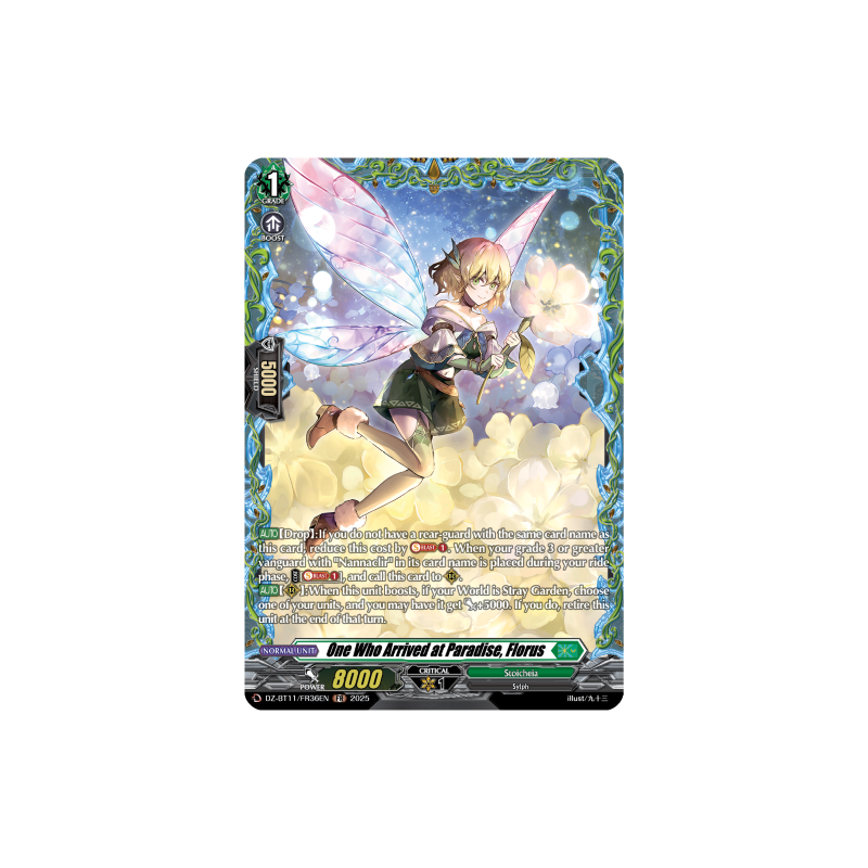 Vanguard_TCG_card_DZ-BT11_FR36EN_FR_One_Who_Arrived_at_Paradise_Florus_Symphony_of_Might_Bloom