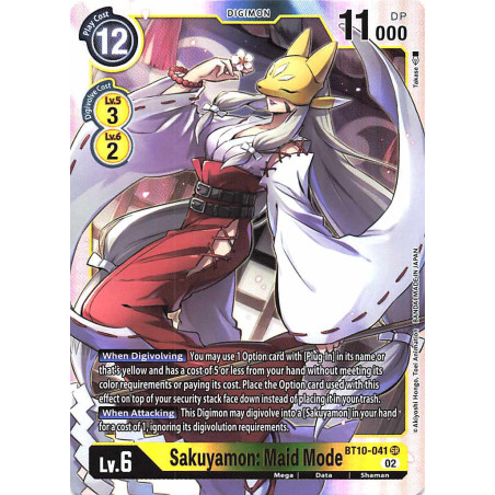 Digimon_TCG_BT10-041_Sakuyamon_Maid_Mode_Super_Rare_Xros_Encounter_Card_Game