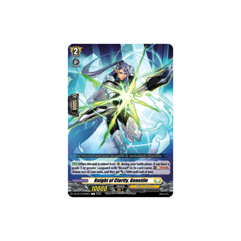 Vanguard_TCG_card_DZ-BT10_098EN_C_Knight_of_Clarity_Genetile_Dragonsoul_Resonance