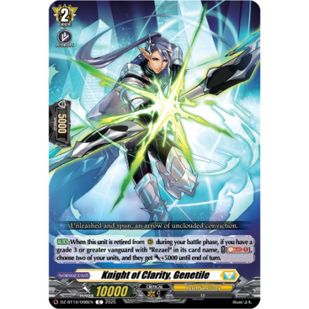 Vanguard_TCG_card_DZ-BT10_098EN_C_Knight_of_Clarity_Genetile_Dragonsoul_Resonance