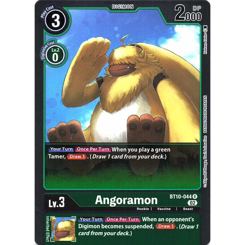 Digimon_TCG_BT10-044_Angoramon_Rare_Xros_Encounter_Card_Game