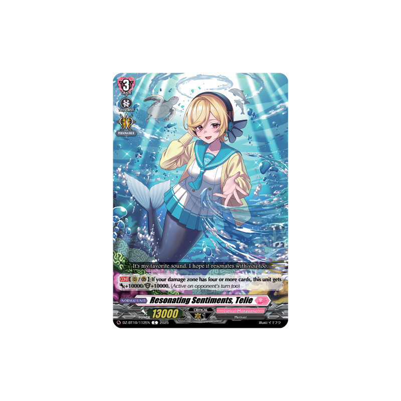 Vanguard_TCG_card_DZ-BT10_112EN_C_Resonating_Sentiments_Telie_Dragonsoul_Resonance