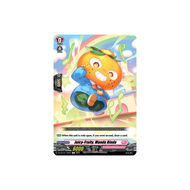Vanguard_TCG_card_DZ-BT10_120EN_C_Juicy-Fruity_Manda_Rinda_Dragonsoul_Resonance