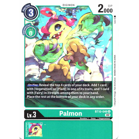 Digimon_TCG_BT10-046_Palmon_Uncommon_Xros_Encounter_Card_Game