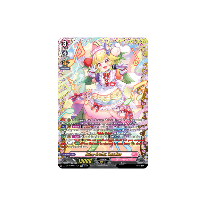 Vanguard_TCG_card_DZ-BT10_FFR16EN_FFR_Juicy-Fruity_Tuarina_Dragonsoul_Resonance