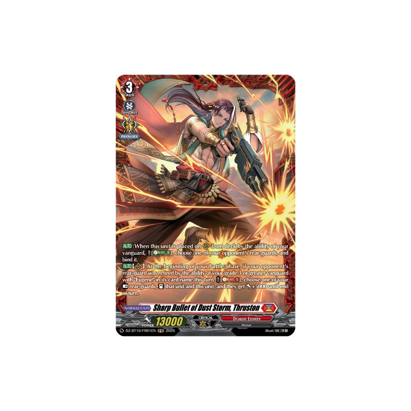 Vanguard_TCG_card_DZ-BT10_FR01EN_FR_Sharp_Bullet_of_Dust_Storm_Thruston_Dragonsoul_Resonance