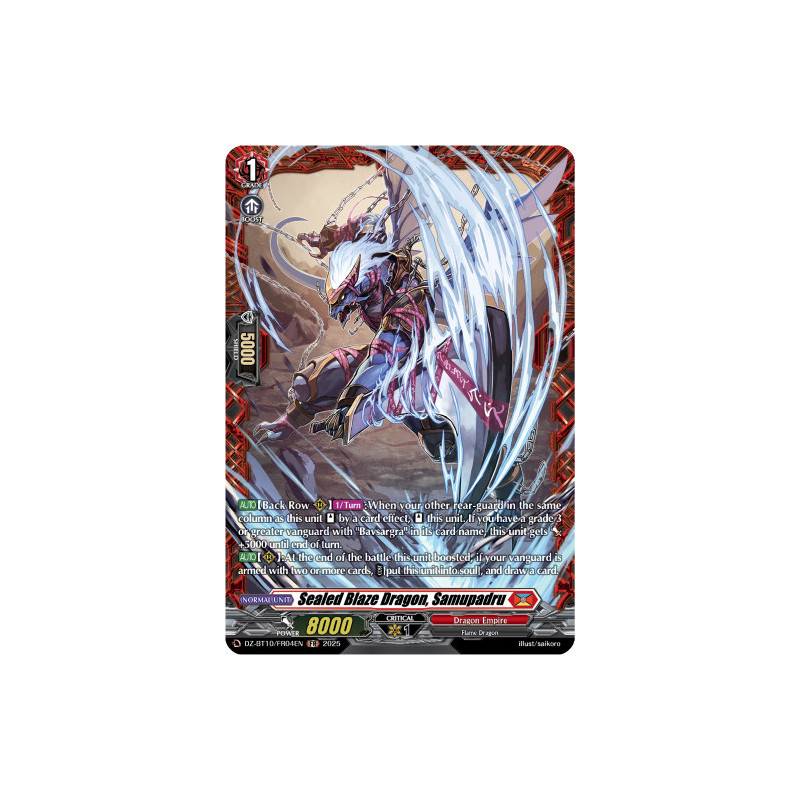 Vanguard_TCG_card_DZ-BT10_FR04EN_FR_Sealed_Blaze_Dragon_Samupadru_Dragonsoul_Resonance