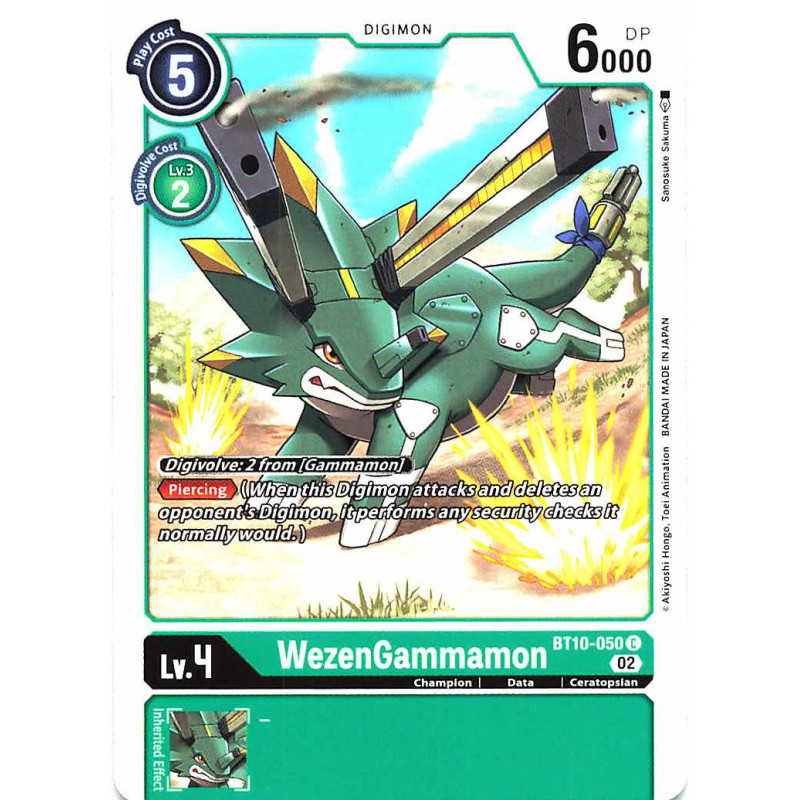 Digimon_TCG_BT10-050_WezenGammamon_Common_Xros_Encounter_Card_Game