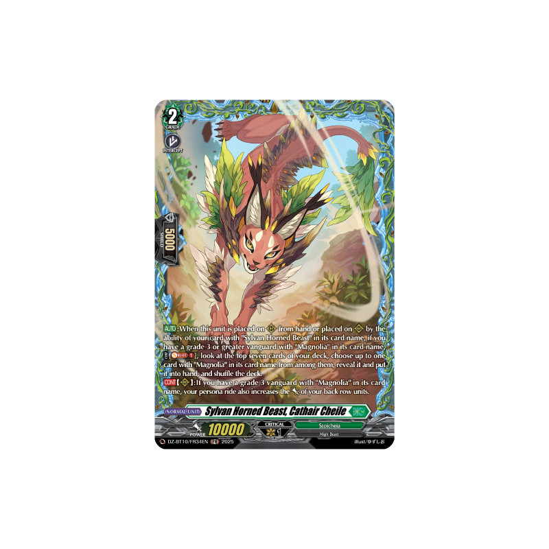 Vanguard_TCG_card_DZ-BT10_FR34EN_FR_Sylvan_Horned_Beast_Cathair_Cheile_Dragonsoul_Resonance