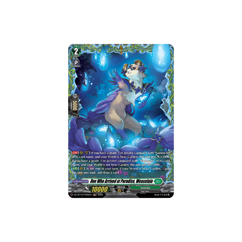 Vanguard_TCG_card_DZ-BT10_FR35EN_FR_One_Who_Arrived_at_Paradise_Weaselain_Dragonsoul_Resonance